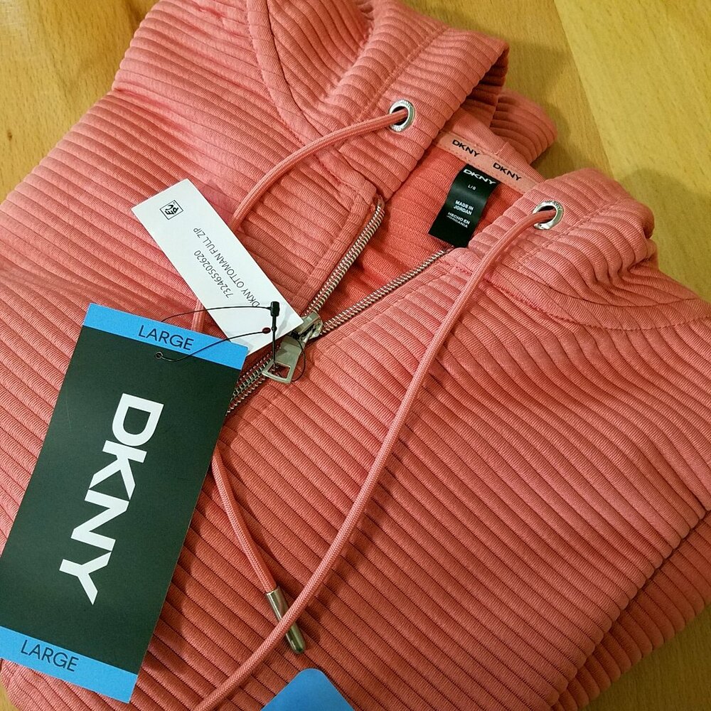 DKNY Tech Ottoman Jacket Rust Women’s Size Large NWT - Picture 13 of 13